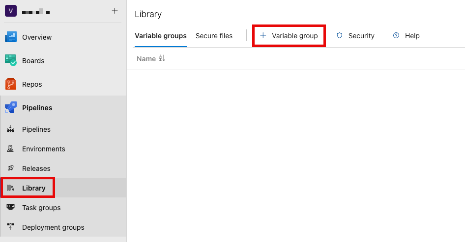 Storing the API Key in the Azure DevOps Library Variable Group
