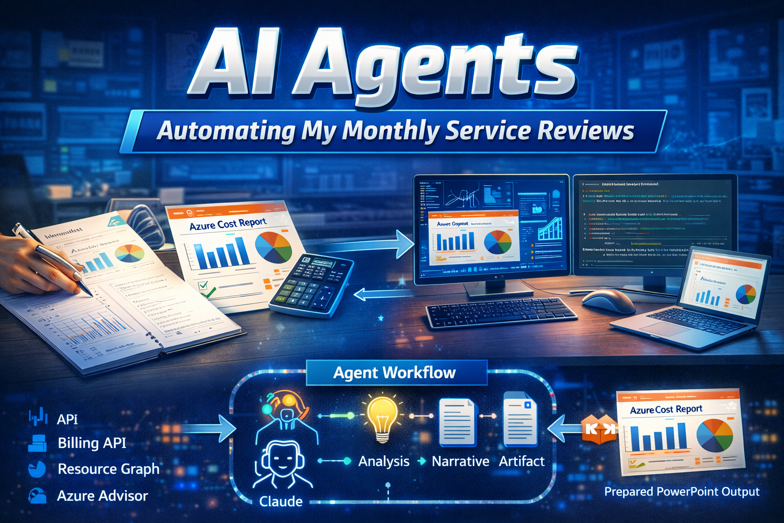 Image showing AI Agents used for Service Reviews in Azure